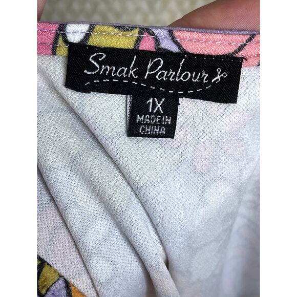 NWT Unique Vintage Smak Parlour Retro Blooms Lavender 70s Mini Dress Size 1X - Picture 10 of 10